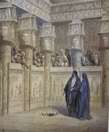 The Prophet Moses in front of the Pharaoh, religious myth, history of the Bible/the prophet Moses