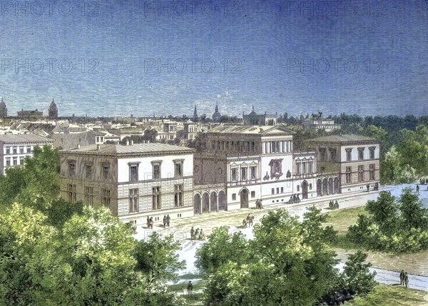 Raczynski Palace on Königsplatz, Berlin, Germany, today replaced by the Reichstag