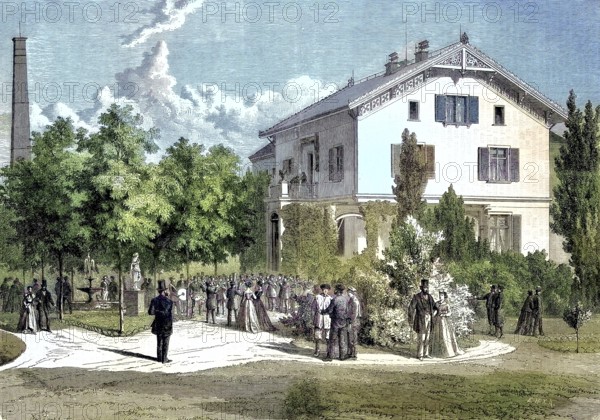 The band of the workers of the weaving mill Arnold Staub in Kuchen, Baden-Württemberg, Germany, at