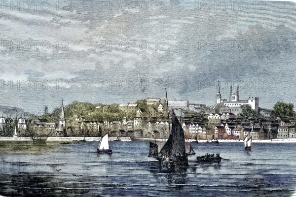View of the harbour of Guernsey, Channel Islands, England, Great Britain/view of the harbour of