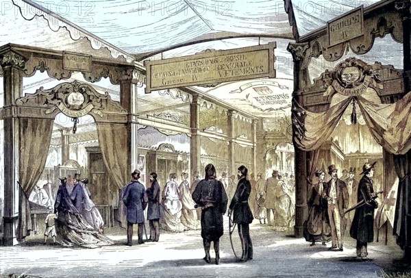 World's Fair, World Exposition or Universal Exhibition in Paris, France, the exhibition room