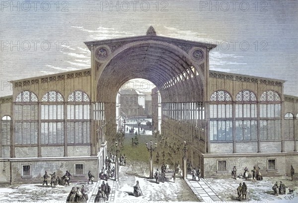 The Markthalle building in Berlin, Germany/the building of the The Market Hall of Berlin, Germany,