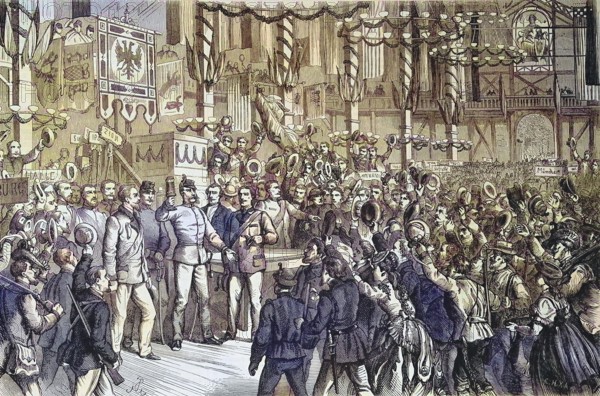 The third German federal shooting festival, shooting festival 1868, the emperor's visit to the