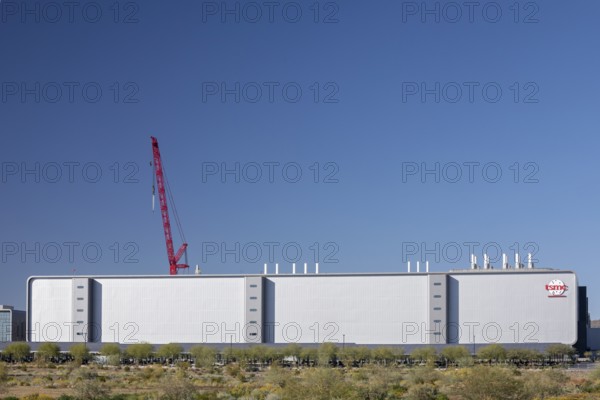 Phoenix, Arizona - Construction of the TSMC Arizona semiconductor manufacturing complex. The