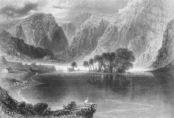 Gougane Barra Lake, Gougane Barra National Forest Park, County Cork, Ireland, idyllic landscape,