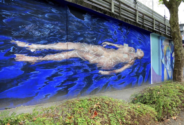 Graffiti applied as part of the MEMUR Urban Art Festival in Oldenburg, Lower Saxony, Germany