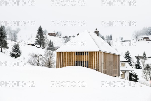 Modern wooden house, Hofsgrund, Oberried, Southern Black Forest, Black Forest, Baden-Württemberg,