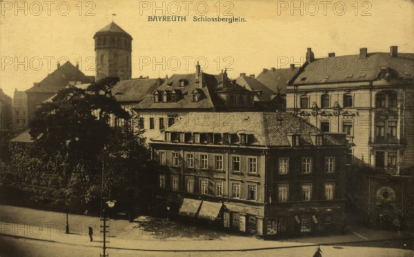 Historical postcard around 1899, Bayreuth, Schlossberglein, Upper Franconia, Bavaria, Germany,