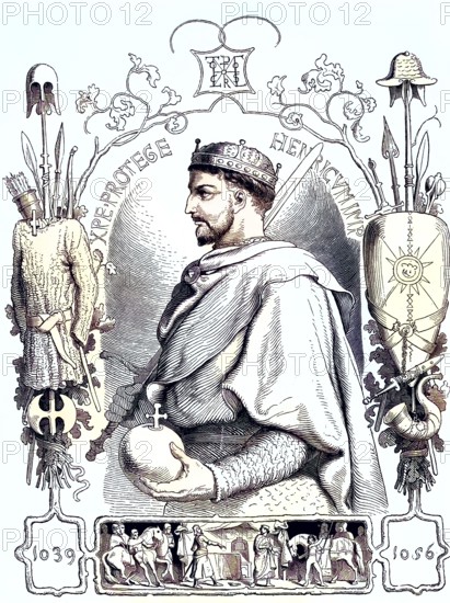 Heinrich III. (geboren 28. Oktober 1017, gestorben 5. Oktober 1056) aus der Familie der Salier war