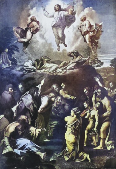 Historisches Foto (ca 1880) der Verklärung Christi, von Raphäl, 1520, unfinished at his death,