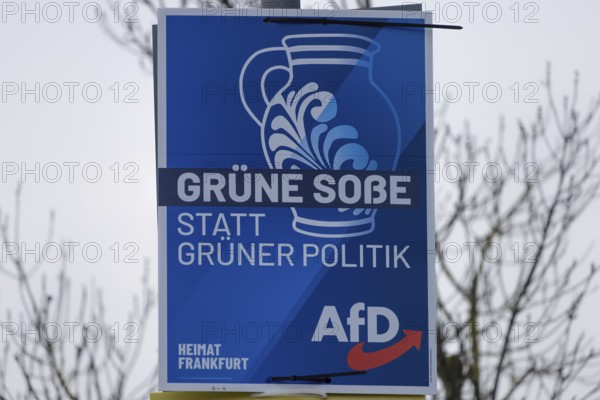 An Alternative for Germany (AfD) election poster with the slogan Green sauce instead of green
