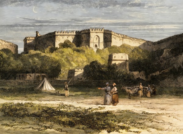 View of Rohtas Fort, 16th-century fortress, near the city of Dina, Jhelum district, Punjab province