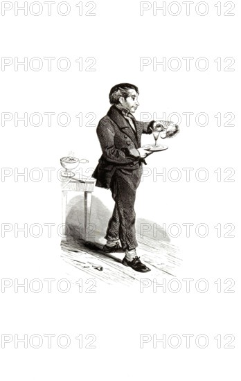 Types from Holland around 1841, De Koffiehuisjongen, The Coffee House Boy or The Coffee House