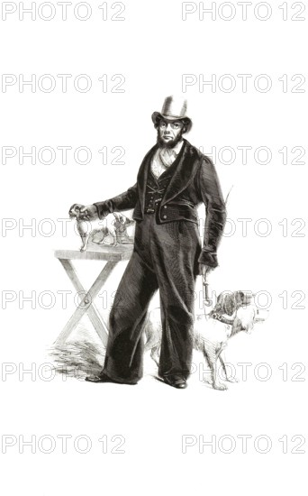 Types from Holland around 1841, De Hondendokter, Dog Doctor, Veterinarian, Netherlands, authentic,