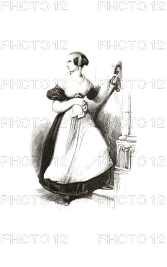 Types from Holland around 1841, Het lutherse weesmeisje van Amsterdam, The Lutheran Orphan Girl