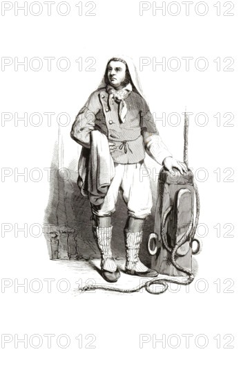 Types from Holland around 1841, De zakkendrager van Rotterdam, The sack carrier of Rotterdam,