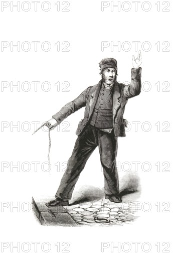 Types from Holland around 1841, De Schippersknecht, Schiffsknecht or Sailor, Netherlands,