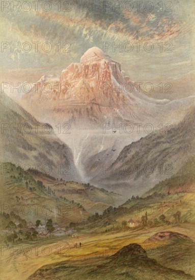 Pointe de Tenneverge, Pic de Tenneverge, around 1860, a distinctive, 2985 meter high mountain peak