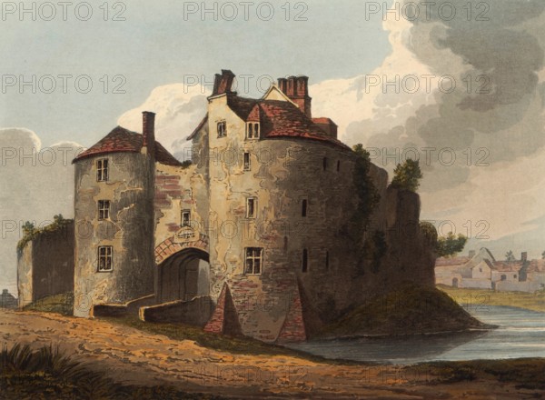 St. Briavils Castle around 1860, historic 11th century castle in Gloucestershire, England, known