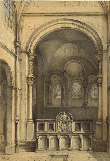 The Catholic Church of St. Servaas in Maastricht, the Netherlands, is a Romanesque, three-nave