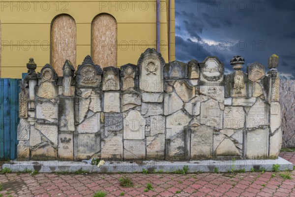 Wall of Memory, constructing fragments of destroyed tombstones, Jewish cemetery, since 1866,