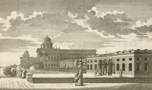The round colonade in the main avenue between Sanssoucy, Sanssouci and the new royal palace, around