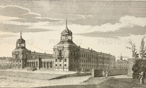 Royal Prussian pleasure palace in Oranienburg, around 1850, Germany, authentic, digitally restored