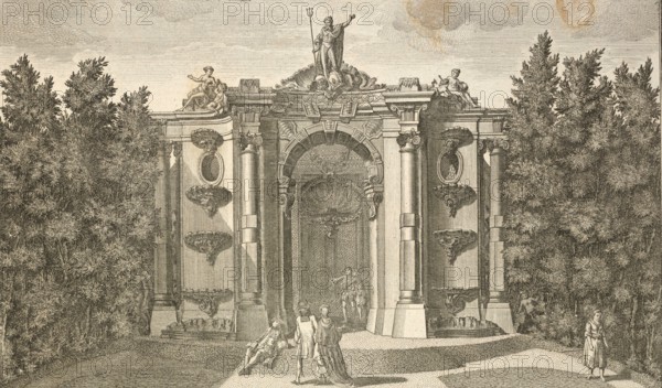 Grotto in the Royal Garden of Sanssoucy, Sanssouci in Potsdam, around 1850, Germany, authentic,