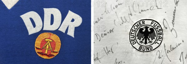 Original jerseys of the two soccer teams from Germany at the 1974 World Cup, House of History,