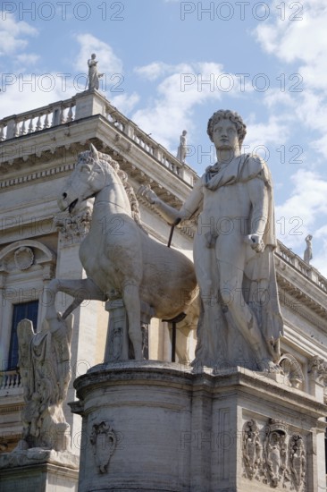 Castor and Pollux Statue, Piazza di Campidoglio, Capitol Square, Rome, Lazio, Italy