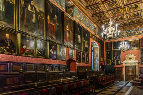Aula, Collegium Maius oldest building of the Jagellonian University, 1364, Krakow, Poland