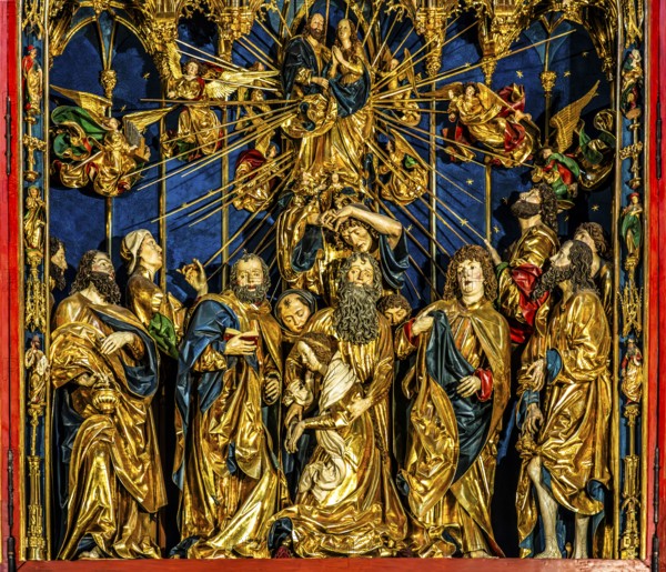 Main shrine, death of Mary in the circle of the Apostles with the Assumption of Mary, high altar,