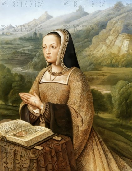 Queen Anne of Brittany, digitally altered