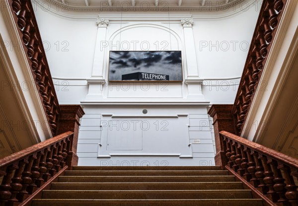 Restored staircase, interior design in the Museum of Communication on Leipziger Straße in Berlin