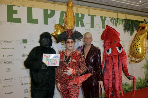 Julian F.M. Stöckel, Marcel Damaschke at the 8th jungle party for the start of the RTL show Ich bin