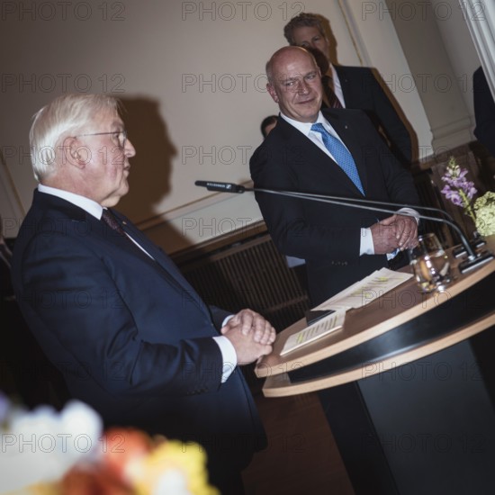 Frank-Walter Steinmeier, Federal President, gives a speech in front of a dinner in honor of the