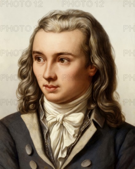 Portrait of Georg Philipp Friedrich Freiherr von Hardenberg, pseudonym and pen name Novalis, 1772 -