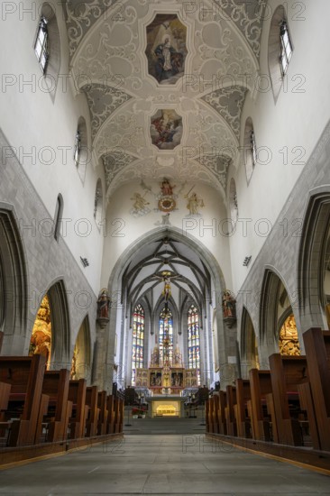 Interior view of Radolfzell Cathedral of Our Lady, Radolfzell am Lake Constance, Konstanz district,