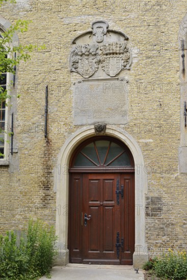 Entrance to St. Christopher Church, 'Little Amsterdam of the North' Friedrichstadt, North Frisia,