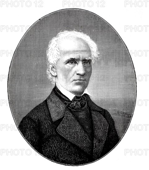 Peter Joseph Büscher, teacher, born around 1814, authentic, digitally restored reproduction from a