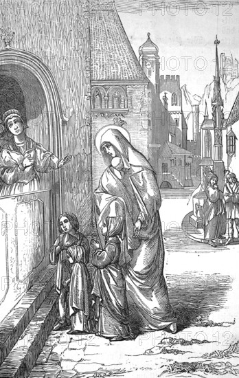 Saint Elizabeth, Saint of the Catholic Church, is rejected by residents of Eisenach, Germany,