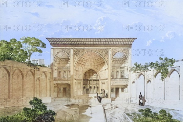 Maison de Hussein-Khan, House of Hussein Khan in Tabriz, Tabriz, historical Persian building, Iran,