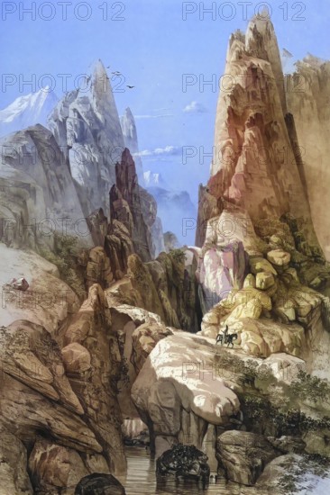 Gorge of the Old Woman or Pir Zan Pass, mountain pass and a gorge in the Iranian province of Fars,
