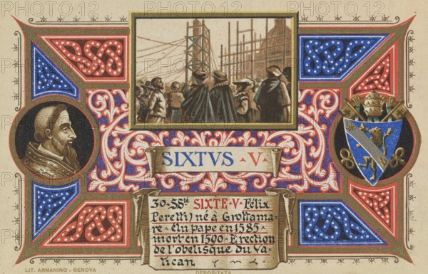 Sixtus V (born 13 December 1521 as Felice Peretti di Montalto in Grottammare, Marche, died 27