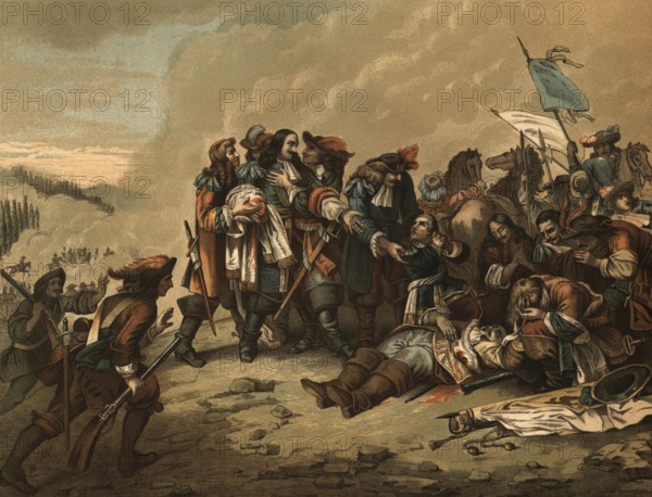 The death of French Marshal Henri de La Tour d'Auvergne, Viscount de Turenne, on July 27, 1675 near