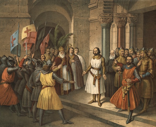 Godfrey of Bouillon was a chief leader of the First Crusade and became a central figure after the
