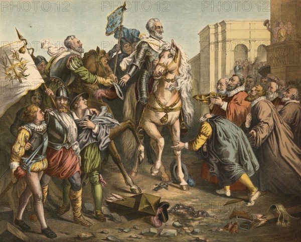 The entry of Henry IV into Paris took place on 22 March 1594 and was a decisive moment during the