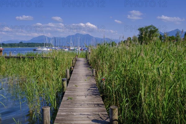 Segelclub Harras Chiemsee, Hafen am Chiemsee bei Stock, Prien, Chiemgau, Upper Bavaria, Bavaria,