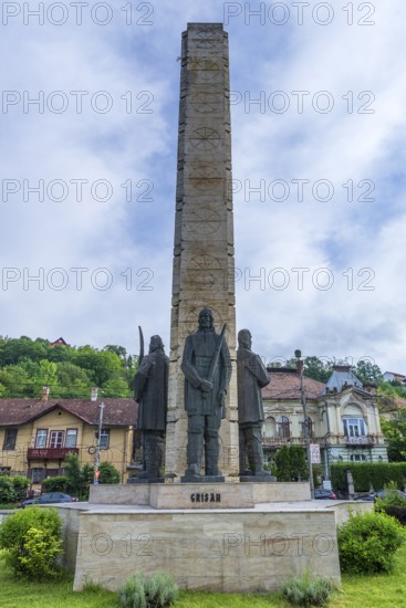 Horea, Closca and Crisan statue by sculptor Ion Vasiliu, depicting the three leaders of the peasant