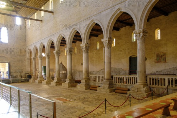 Nave with floor mosaic, Basilica of Santa Maria Assunta of Aquileia, St. Hermagor, Aquileia near